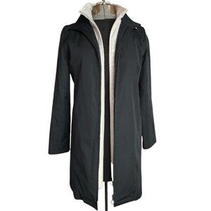 Weatherproof Womens Black Double Zip Warm Winter Jacket Quilted Lining, size S